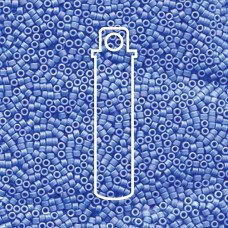 11/0 Delica Beads - Matte Opaque Cyan Blue AB - 7.2gm