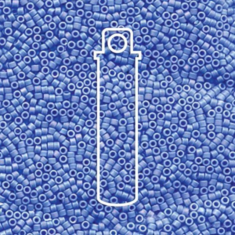 11/0 Delica Beads - Matte Opaque Cyan Blue AB - 7.2gm 11/0 Delica Beads - Matte Opaque Cyan Blue AB - 7.2gm
