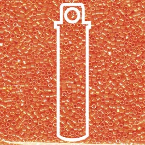 11/0 Delica Seed Beads - Opaque Orange AB - 7.2gm