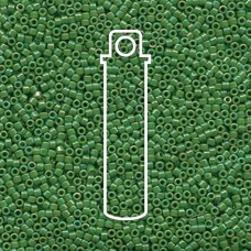 11/0 Delica Seed Beads - Opaque Green AB - 7.2gm