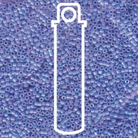 11/0 Delica Seed Beads - Opaque Lt Sapphire AB - 7.2gm 11/0 Delica Seed Beads - Opaque Lt Sapphire AB - 7.2gm