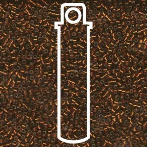 11/0 Miyuki Delica Seed Beads - Silver Lined Glazed Dk Honey - 7.2gm