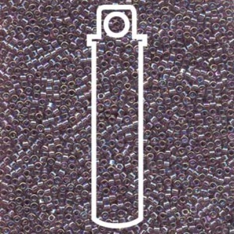11/0 Delica Seed Beads - Transparent Smokey Amethyst AB - 7.2gm