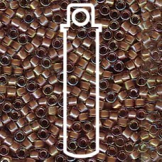 11/0 Delica Seed Beads - Cocoa Lined Crystal AB