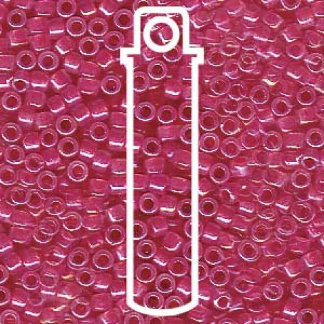 11/0 Delica Seed Beads - Rose Lined Opal AB - 7.2gm