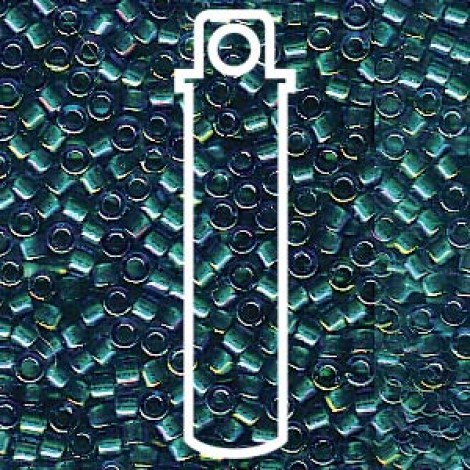 11/0 Delica Seed Beads - Emerald Lined Aqua AB - 7.2gm