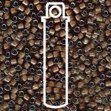 11/0 Delica Seed Beads - White Lined Sable Brown - 7.2gm