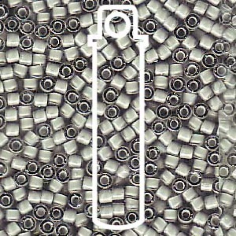 11/0 Delica Seed Beads - White Lined Grey AB - 7.2gm