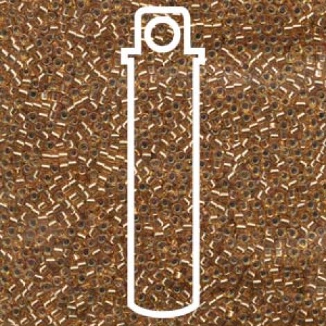 11/0 Delica Seed Beads - Silver Lined Lt Bronze - 7.2gm 11/0 Delica Seed Beads - Silver Lined Lt Bronze - 7.2gm