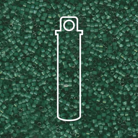11/0 Delica Beads - Dyed Emerald Silk Satin - 6.4gm