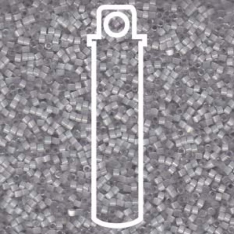 11/0 Delica Seed Beads - Dyed Shadow Gray Silk Satin - 6.8gm 11/0 Delica Seed Beads - Dyed Shadow Gray Silk Satin - 6.8gm