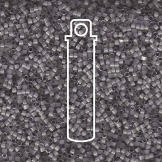11/0 Delica Seed Beads - Dyed Smoke Grey Silk Satin - 6.8gm