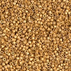 11/0 Delica Beads - Duracoat Galvanised Gold Matte - 50gm Factory Pack