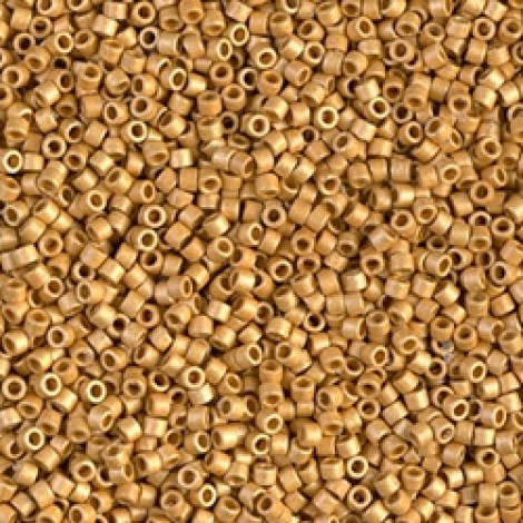 11/0 Delica Beads - Duracoat Galvanised Gold Matte - 50gm Factory Pack