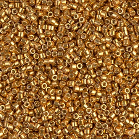 11/0 Delica Seed Beads - Duracoat Galvanised Yellow Gold