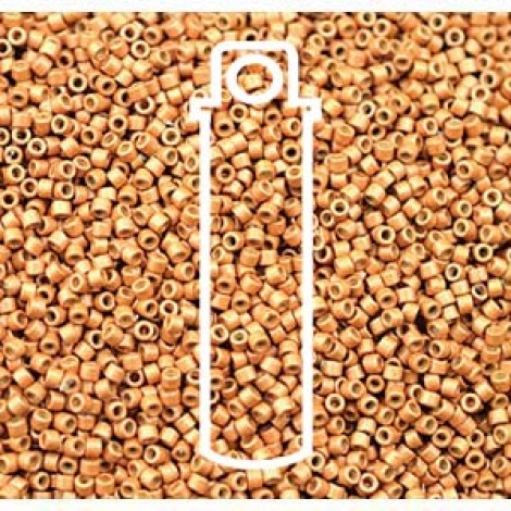 11/0 Delica Seed Beads - Duracoat Galvanised Matte Yellow Gold - 7.6gm 11/0 Delica Seed Beads - Duracoat Galvanised Matte Yellow Gold - 7.6gm