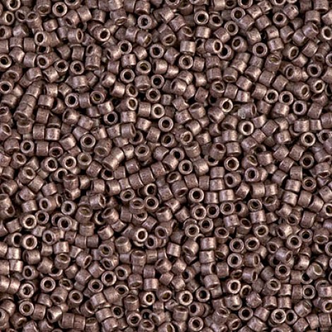 11/0 Delica Beads - Duracoat Galvanised Matte Dark Mauve