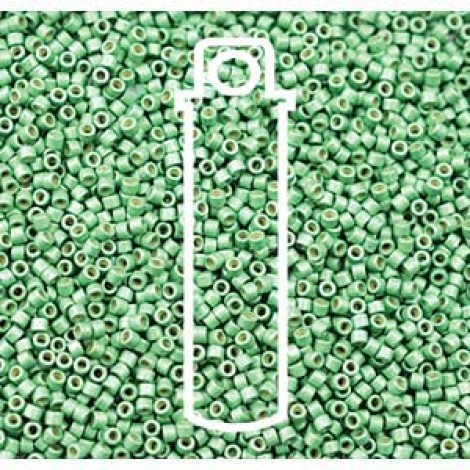 11/0 Delica Beads - Duracoat Galvanised Matte Dk Mint Green