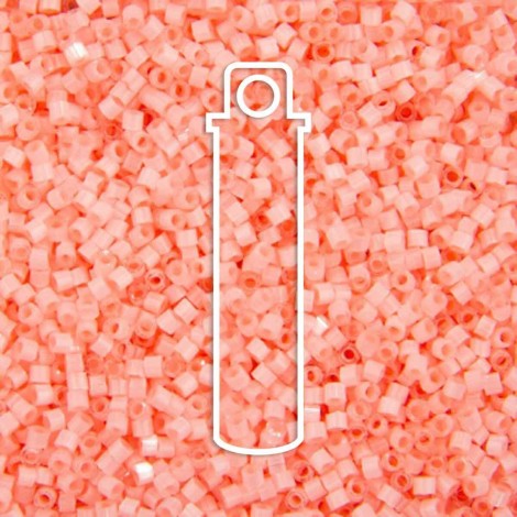 11/0 Delica Beads - Silk Inside Dyed Pink Flamingo - 7.2gm 11/0 Delica Beads - Silk Inside Dyed Pink Flamingo - 7.2gm