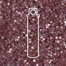 11/0 Delica Beads - Silk Inside Dyed Rose Topaz AB - 7.2gm