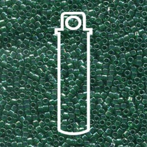 11/0 Delica Beads - Transparent Emerald Luster - 7.2gm 11/0 Delica Beads - Transparent Emerald Luster - 7.2gm