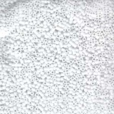 11/0 Delica Seed Beads - Opaque White - 50gm
