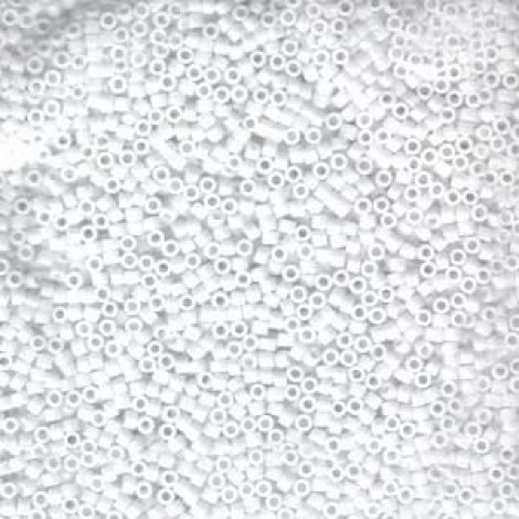 10/0 Miyuki Delica Seed Beads - Chalk White - 7.2gm