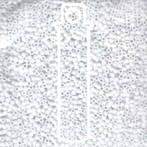 11/0 Delica Seed Beads - Opaque Chalk White - 6.6gm