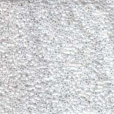 11/0 Miyuki Delica Seed Beads - White Pearl - 100gm Bag