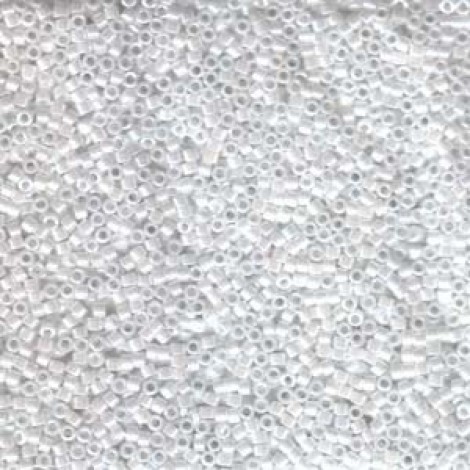 11/0 Miyuki Delica Seed Beads - White Pearl - 100gm Bulk Pack