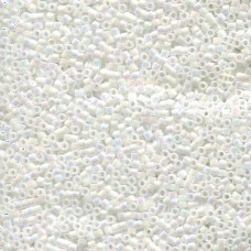 11/0 Delica Seed Beads - White Pearl AB - 100gm Bulk Pack