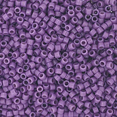 11/0 Delica Seed Beads - Duracoat Opaque Dark Orchid - 50gm Bulk Pack