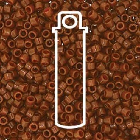 11/0 Miyuki Delica Seed Beads - Duracoat Opaque Cognac - 7.6gm