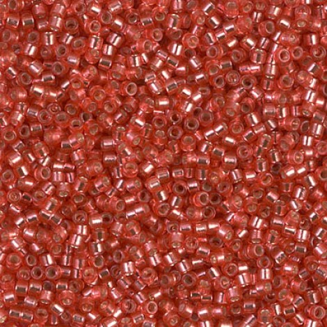 11/0 Delica Seed Beads - Duracoat Silver Lined Light Cranberry - 7.2gm