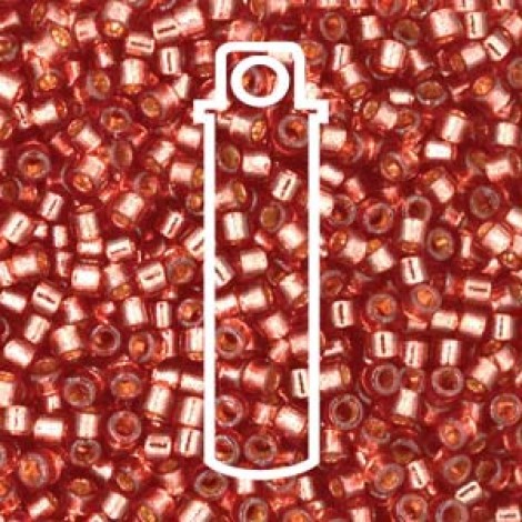 11/0 Delica Seed Beads - Duracoat Silverlined Magenta - 7.2gm