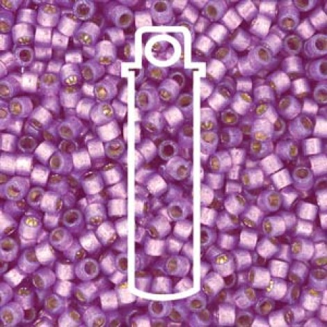 11/0 Delica Seed Beads - Duracoat Silverlined Semi-Frosted Lilac - 7.6gm 11/0 Delica Seed Beads - Duracoat Silverlined Semi-Frosted Lilac - 7.6gm