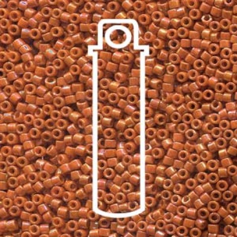 11/0 Delica Seed Beads - Glazed Opaque Persimmon - 7.6gm 11/0 Delica Seed Beads - Glazed Opaque Persimmon - 7.6gm