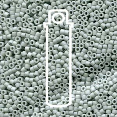 11/0 Delica Seed Beads - Frost Opaque Glaze Cadet Gray - 7.2gm 11/0 Delica Seed Beads - Frost Opaque Glaze Cadet Gray - 7.2gm
