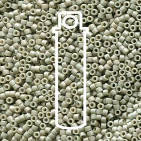 11/0 Delica Seed Beads - Frost Opaque Glaze Gray - 7.2g