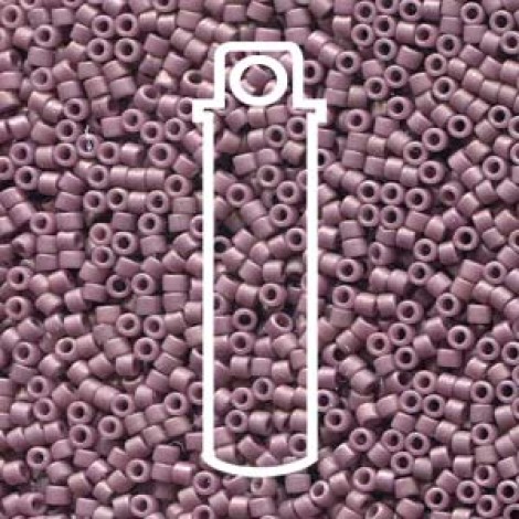 11/0 Delica Seed Beads - Frost Opaque Glaze Plum - 7.2gm