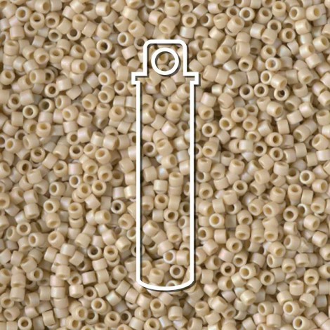 11/0 Delica Beads - Frost Opaque Glaze Rainbow Ivory - 7.2gm 11/0 Delica Beads - Frost Opaque Glaze Rainbow Ivory - 7.2gm