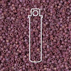 11/0 Delica Beads - Frost Opaque Glaze Rainbow Dark Red - 7.2gm