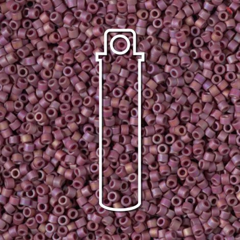 11/0 Delica Beads - Frost Opaque Glaze Rainbow Dark Red - 7.2gm 11/0 Delica Beads - Frost Opaque Glaze Rainbow Dark Red - 7.2gm
