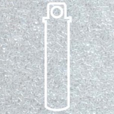 11/0 Delica Seed Beads - Lined Crystal/White Luster - 7.2gm