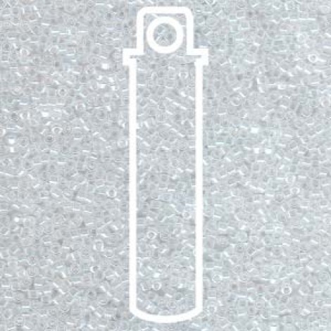 11/0 Delica Seed Beads - Lined Crystal/White Luster - 7.2gm 11/0 Delica Seed Beads - Lined Crystal/White Luster - 7.2gm