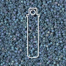 11/0 Delica Beads - Frost Opaque Glaze Rainbow Dark Teal - 7.2gm
