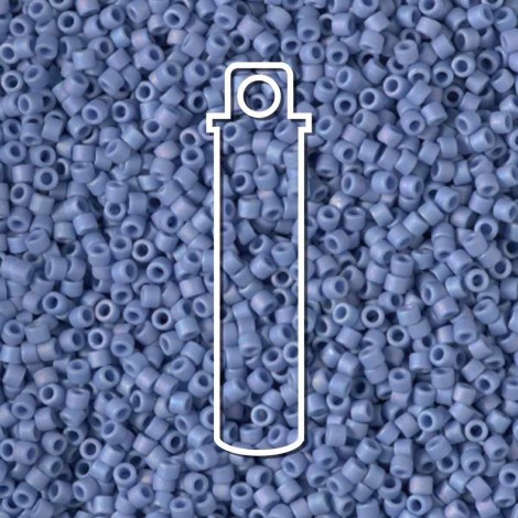 11/0 Delica Beads - Frost Opaque Glaze Rainbow Soft Blue - 7.2gm 11/0 Delica Beads - Frost Opaque Glaze Rainbow Soft Blue - 7.2gm