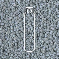 11/0 Delica Seed Beads - Frost Opaque Glaze Rainbow Cadet Grey - 7.2gm 