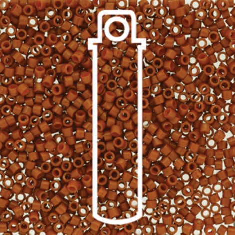11/0 Delica Beads - Duracoat Opaque Orange Rust - 7.2gm 11/0 Delica Beads - Duracoat Opaque Orange Rust - 7.2gm