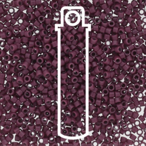 11/0 Delica Beads - Duracoat Opaque Grape Purple - 7.2gm 11/0 Delica Beads - Duracoat Opaque Grape Purple - 7.2gm